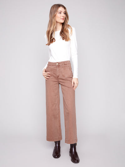 Charlie B Pant - Patch Pocket Flare - Truffle