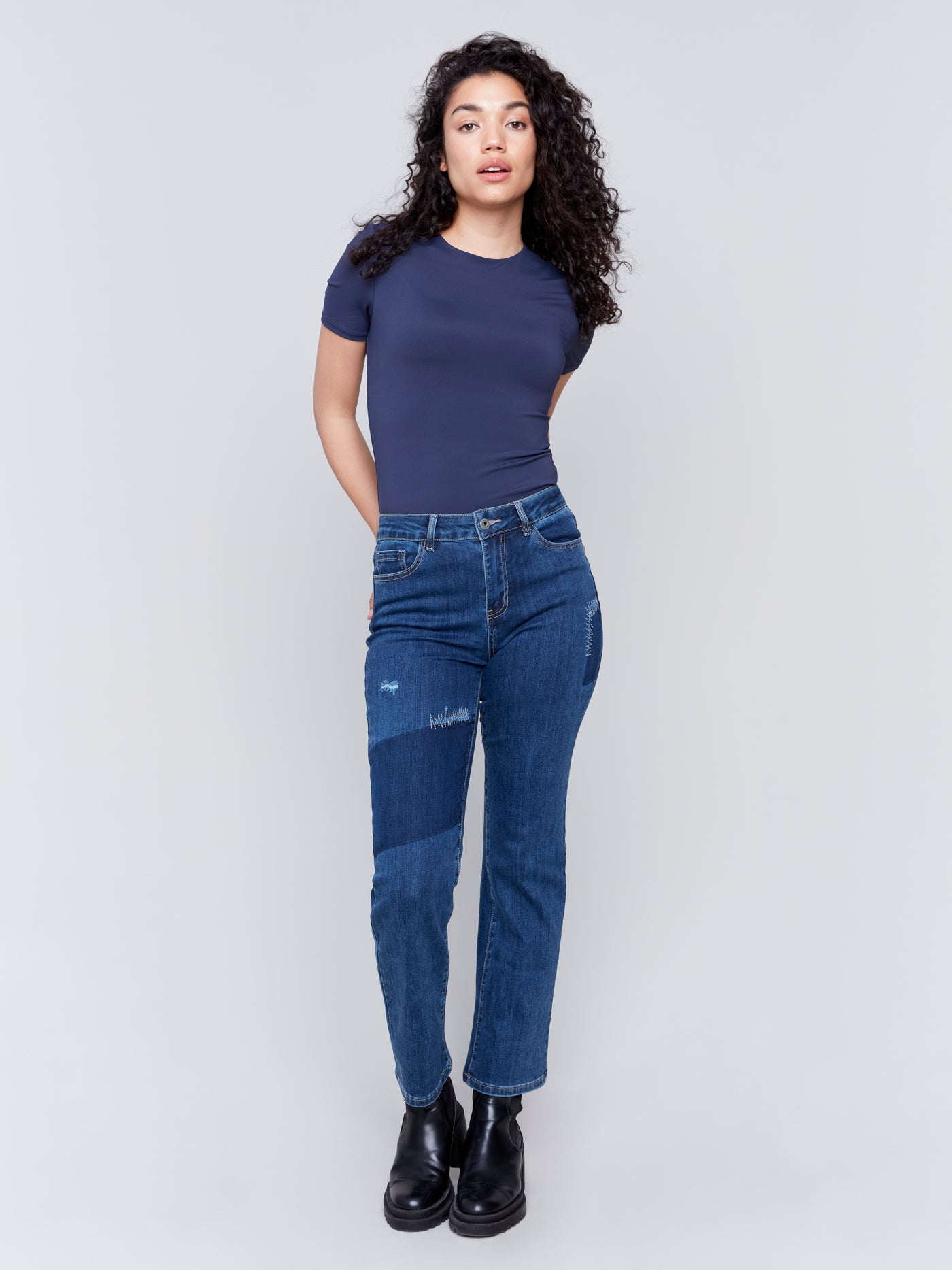 Charlie B Jean - Straight Leg Patch - Indigo