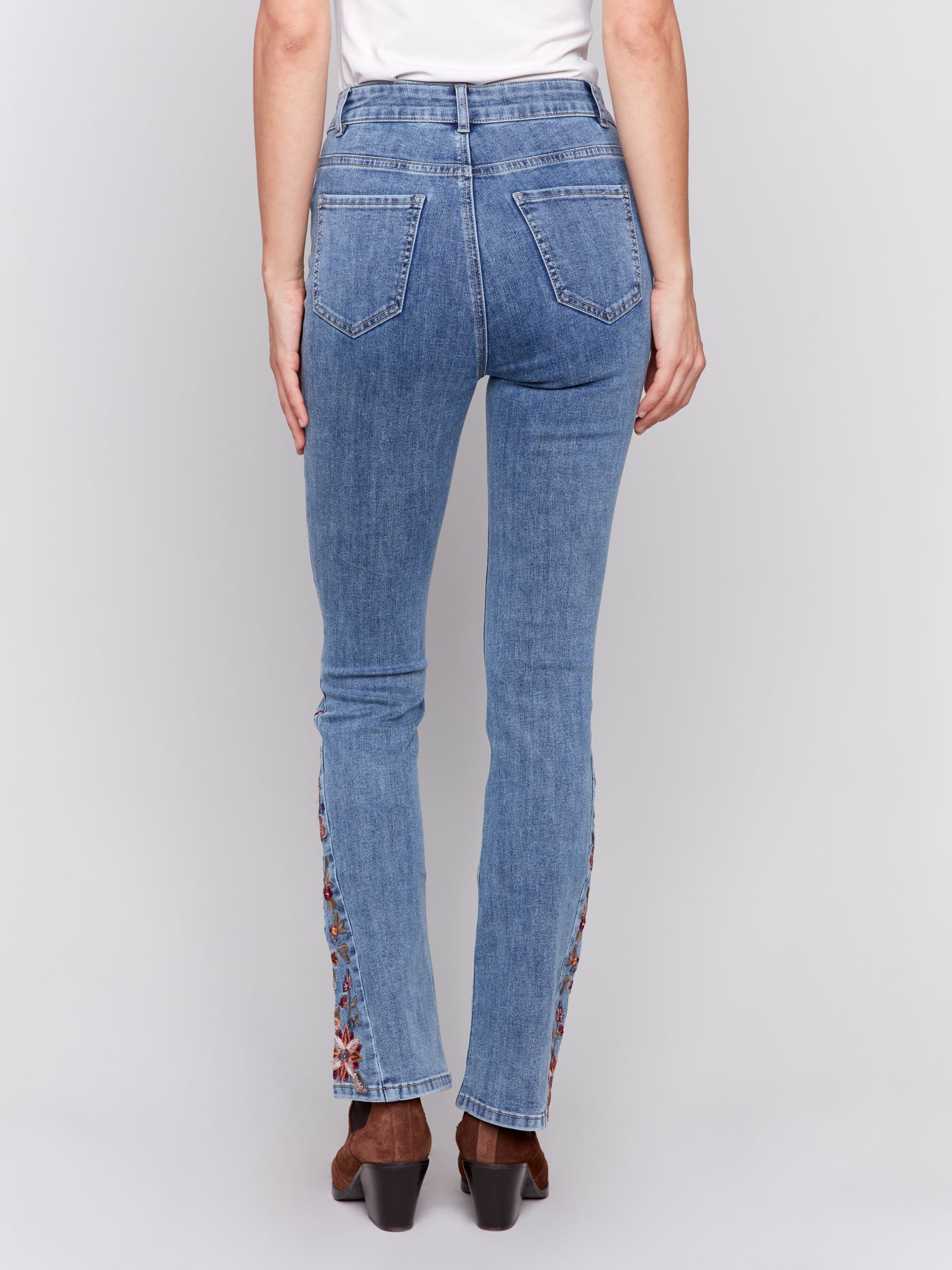 Charlie B Jean - Embroidered Bootcut - Blue