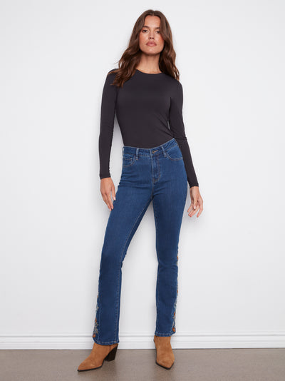 Charlie B Jean - Embroidered Bootcut - Indigo