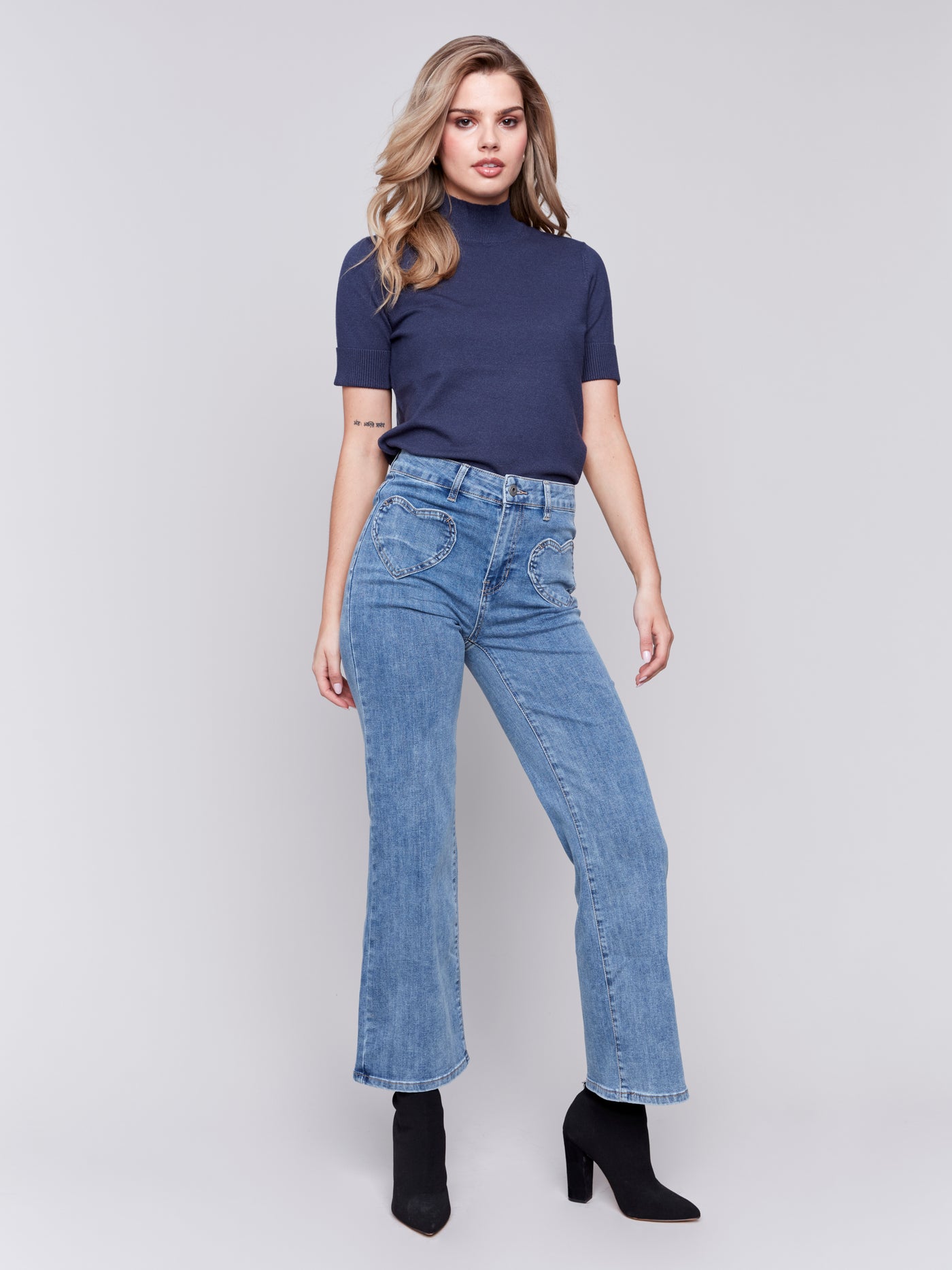 Charlie B Jean - Heart Pocket - Blue