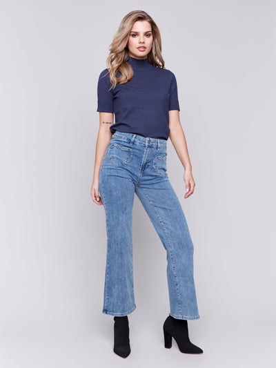 Charlie B Jean - Heart Pocket - Blue