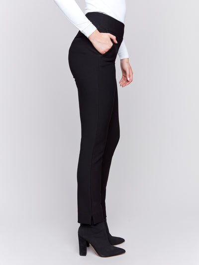 Charlie B Pant - Pull On Crepe - Black