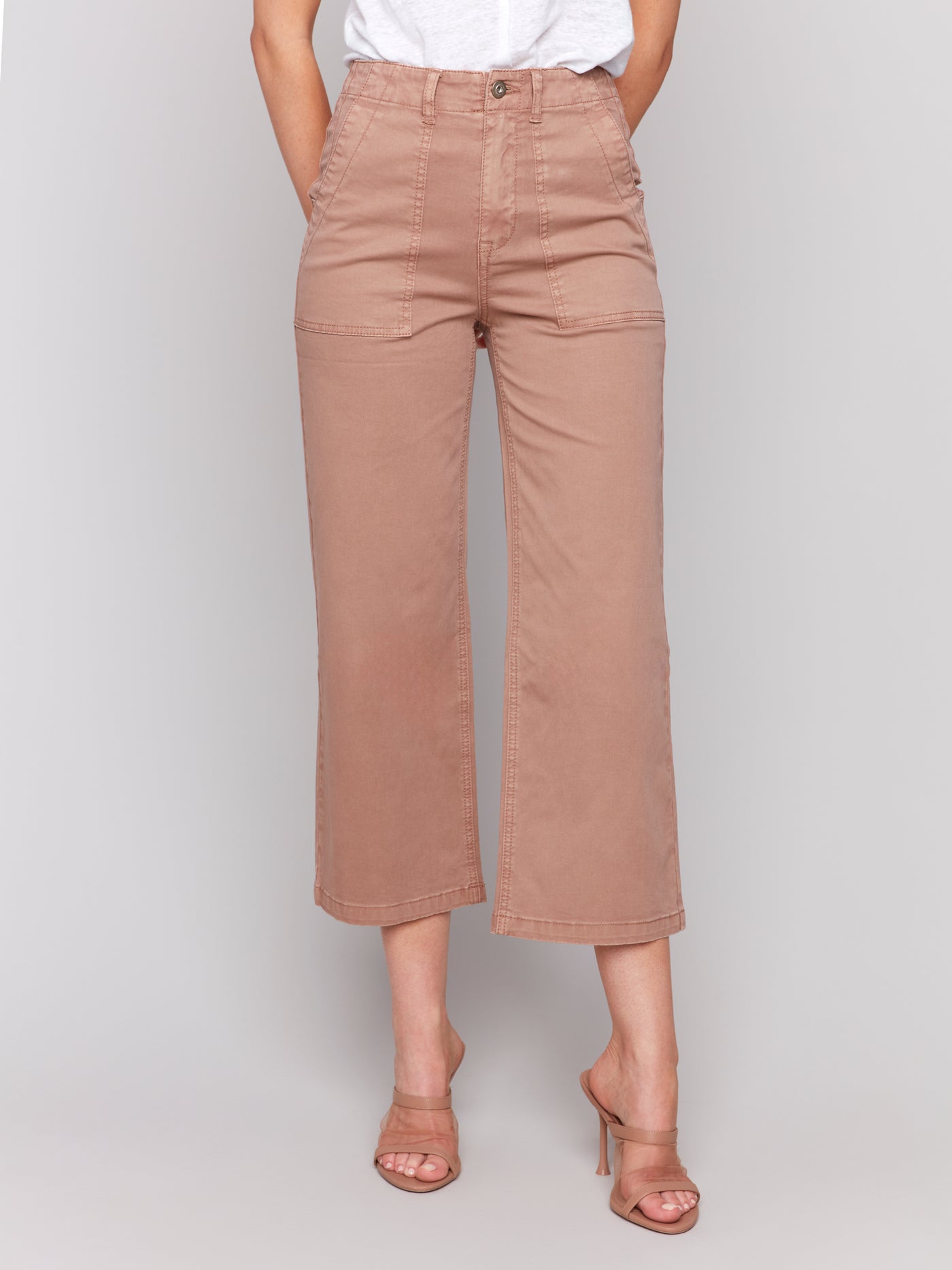 Charlie B Pant - Utility Crop - Biscuit