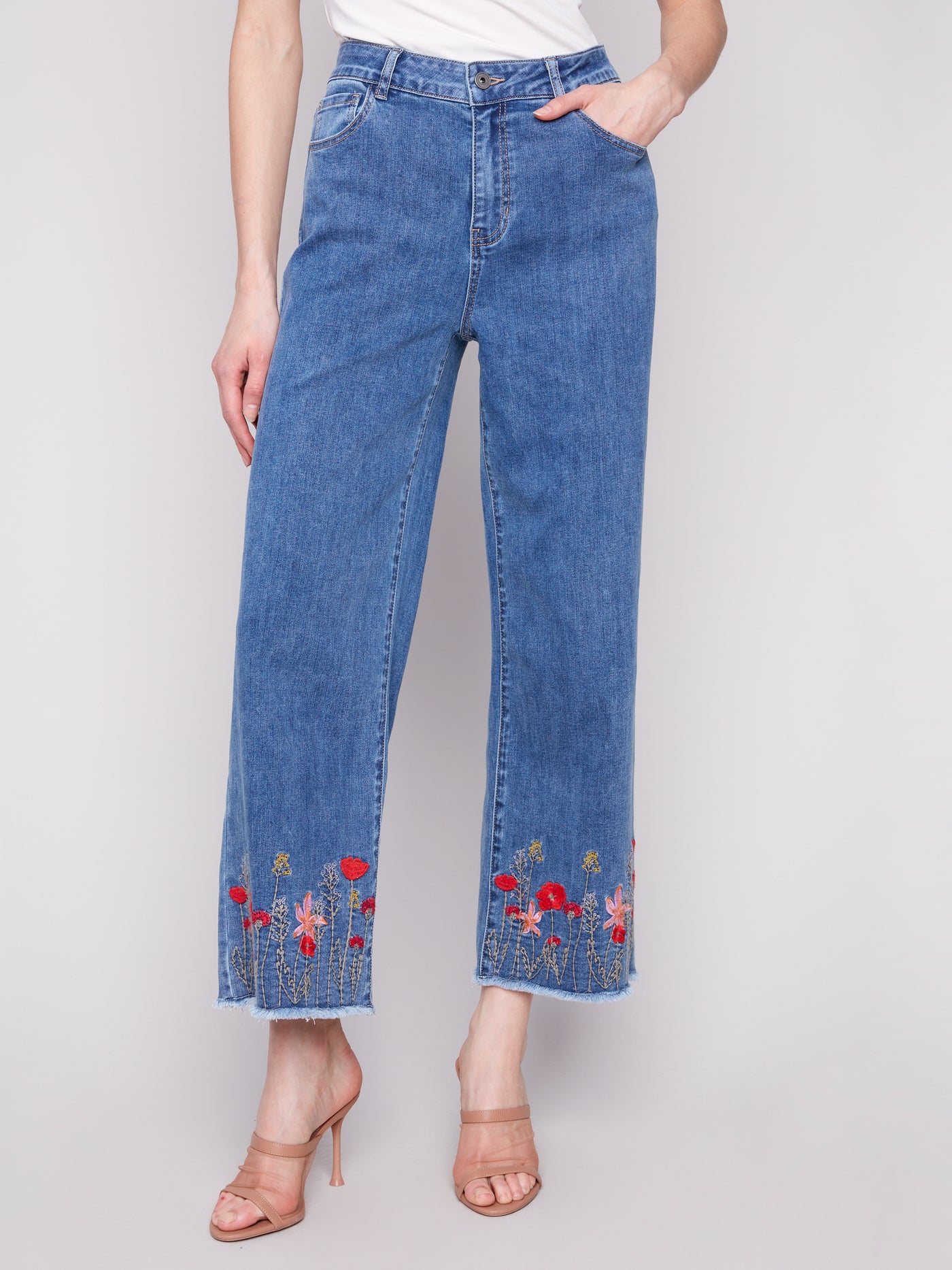Charlie B Jean - Wide Leg Floral - Blue