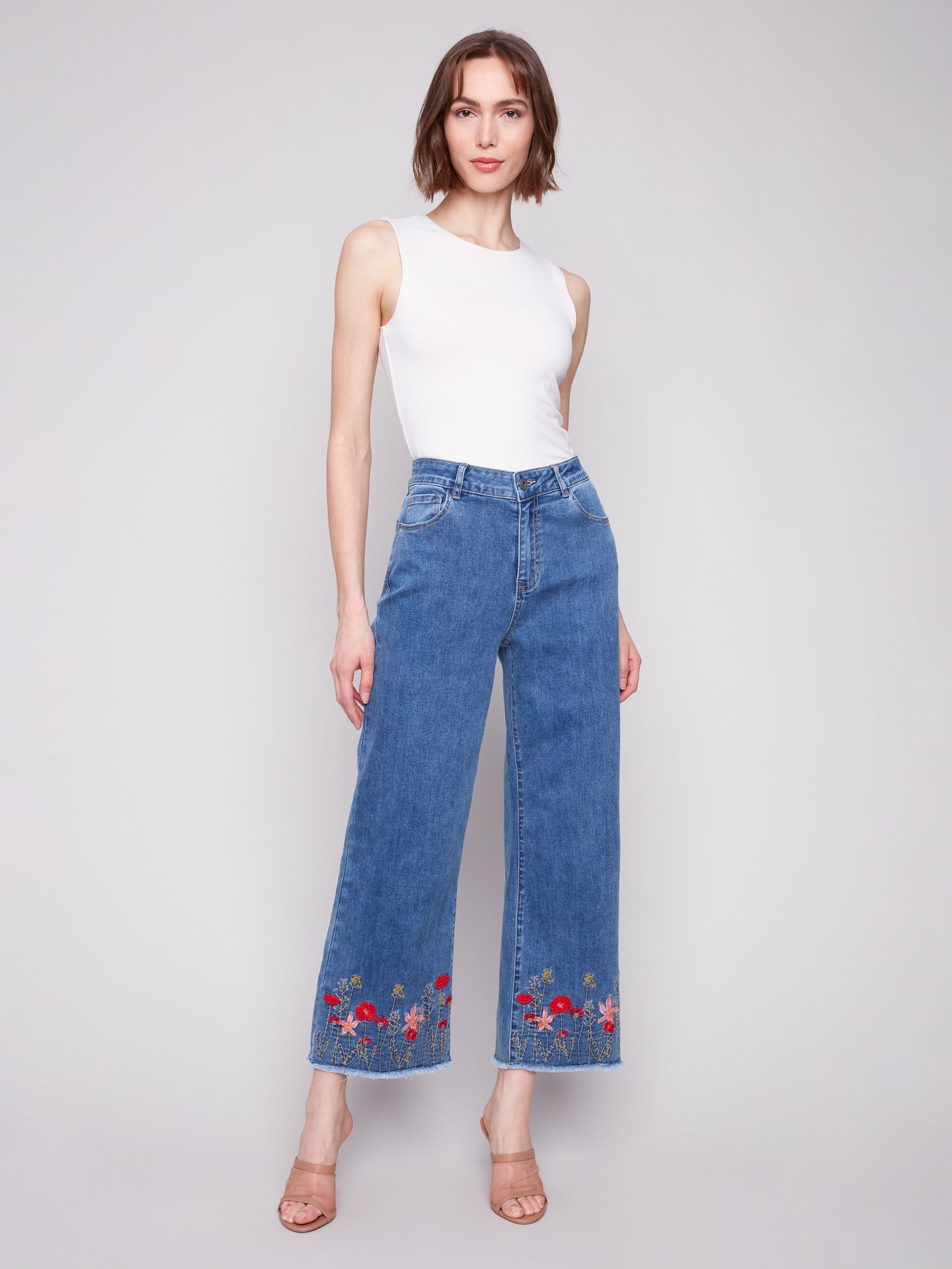 Charlie B Jean - Wide Leg Floral - Blue