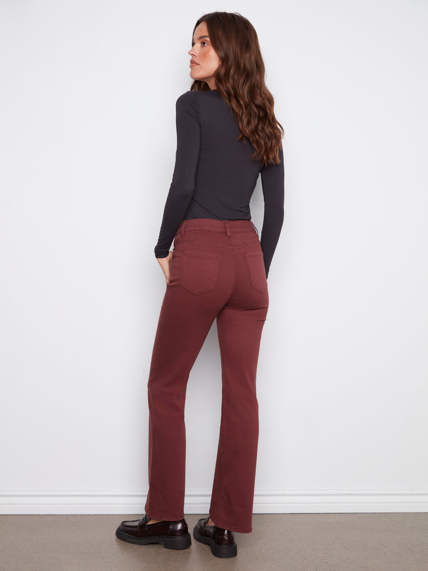 Charlie B Pant - Patch Pocket - Cabernet