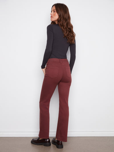 Charlie B Pant - Patch Pocket - Cabernet