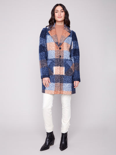 Charlie B Jacket - Plaid Boucle - Moon Light