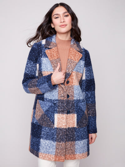 Charlie B Jacket - Plaid Boucle - Moon Light