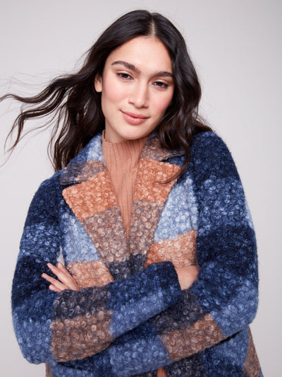Charlie B Jacket - Plaid Boucle - Moon Light