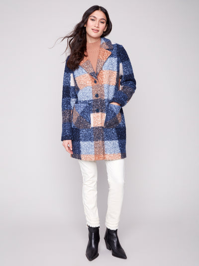 Charlie B Jacket - Plaid Boucle - Moon Light