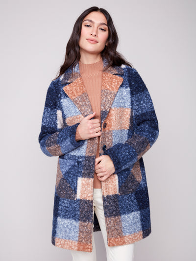 Charlie B Jacket - Plaid Boucle - Moon Light