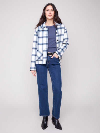 Charlie B Jacket - Reversible Plaid - Moon Light