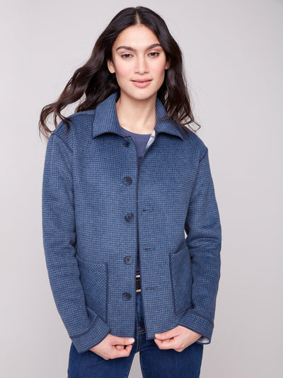 Charlie B Jacket - Reversible Plaid - Moon Light