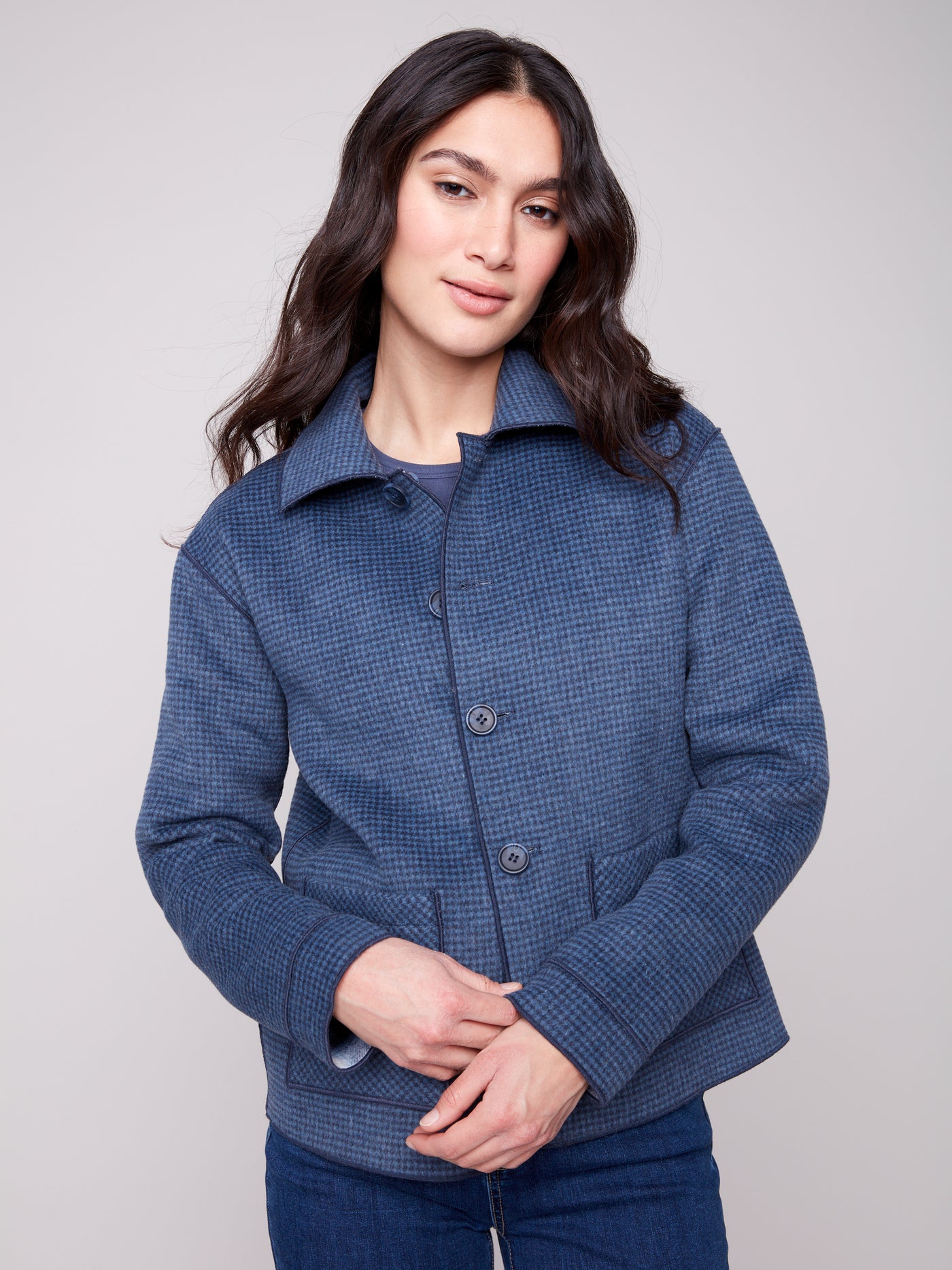 Charlie B Jacket - Reversible Plaid - Moon Light