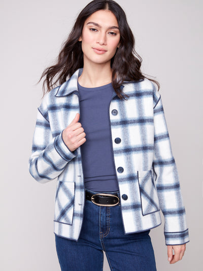 Charlie B Jacket - Reversible Plaid - Moon Light