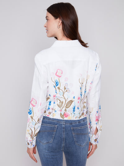 Charlie B - Linen Jean Jacket - Floral Print
