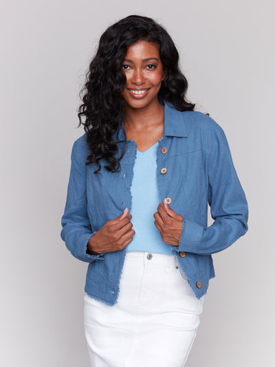 Charlie B - Linen Jean Jacket - Denim