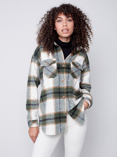Charlie B Shacket - Plaid Flannel - Spruce