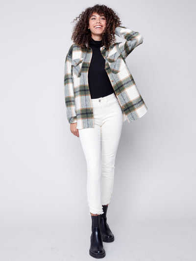 Charlie B Shacket - Plaid Flannel - Spruce