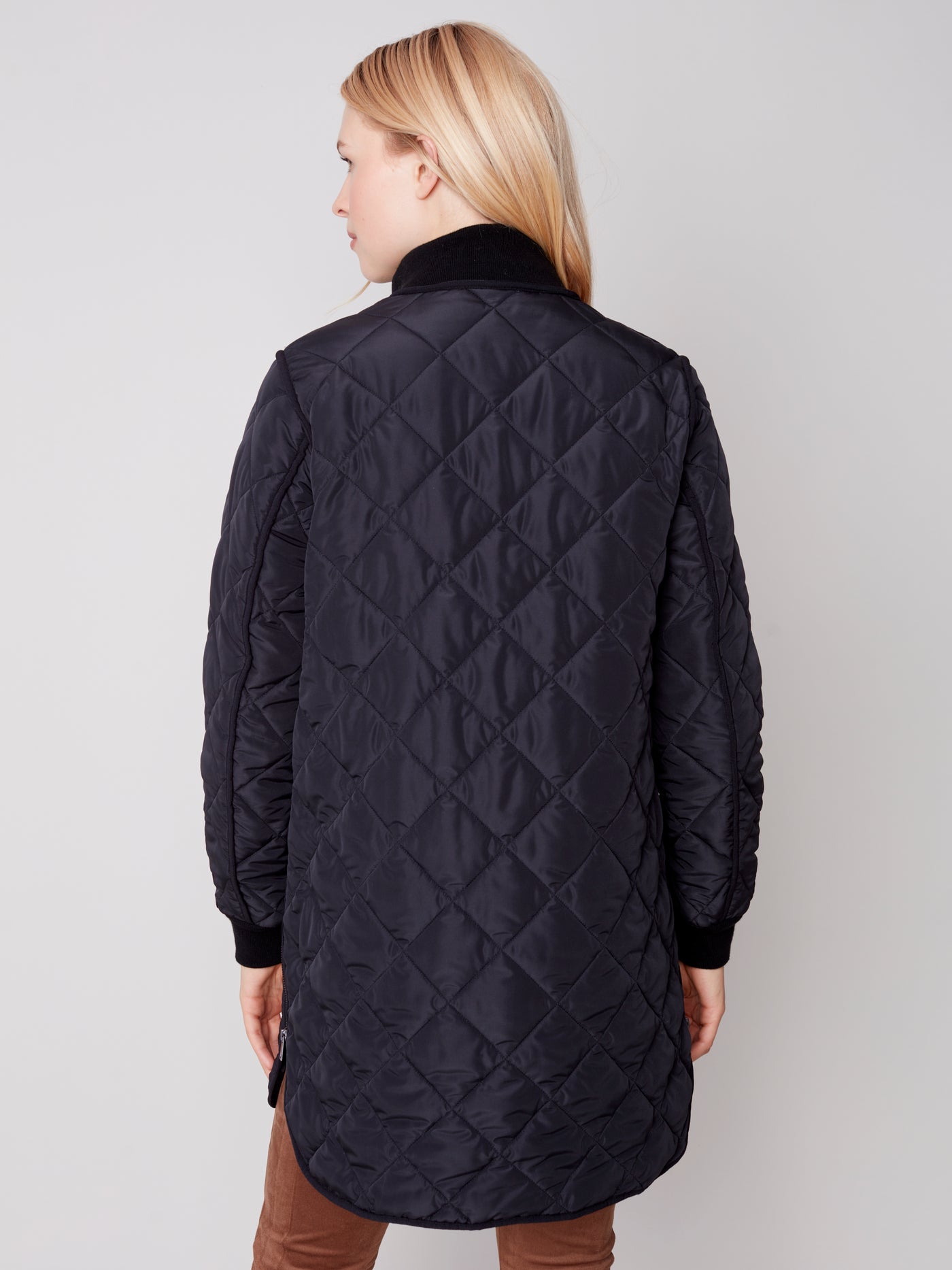 Charlie B Jacket - Long Quilted - Black