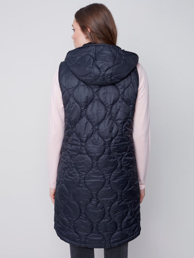 Charlie B Vest - Long Quilted - Black - XSMALL