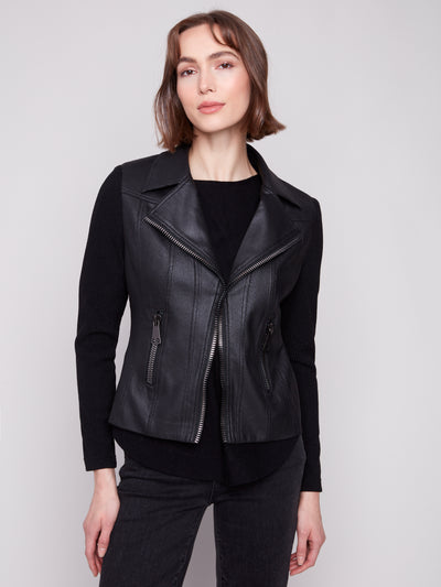 Charlie B Jacket - Moto Style - Black
