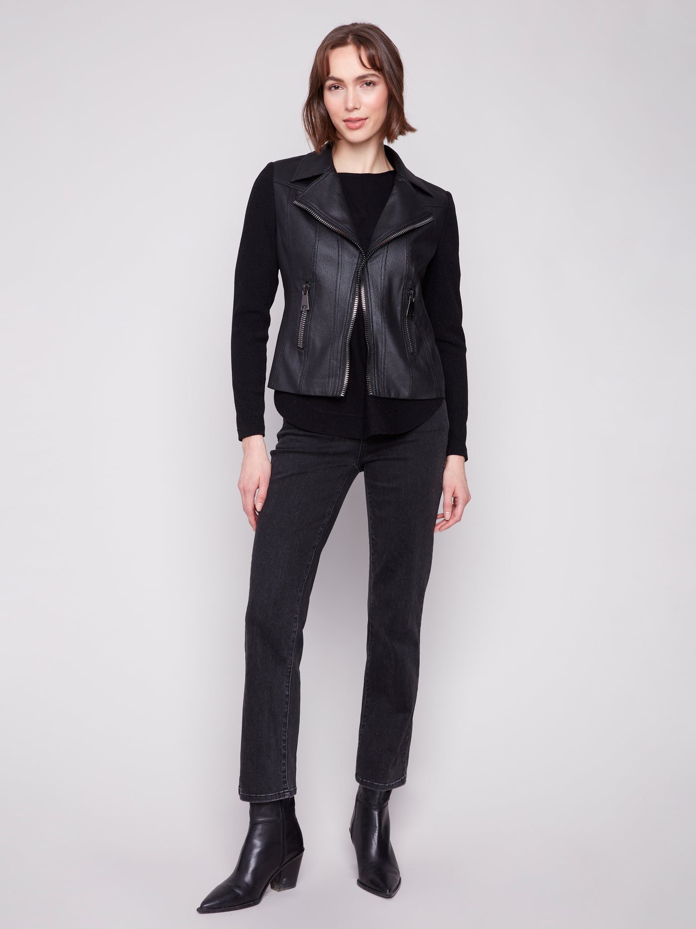Charlie B Jacket - Moto Style - Black