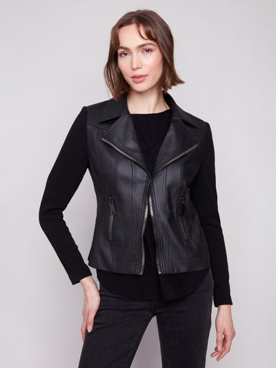 Charlie B Jacket - Moto Style - Black