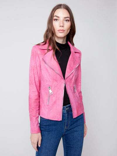 Charlie B Jacket - Vintage Faux Suede - Orchid