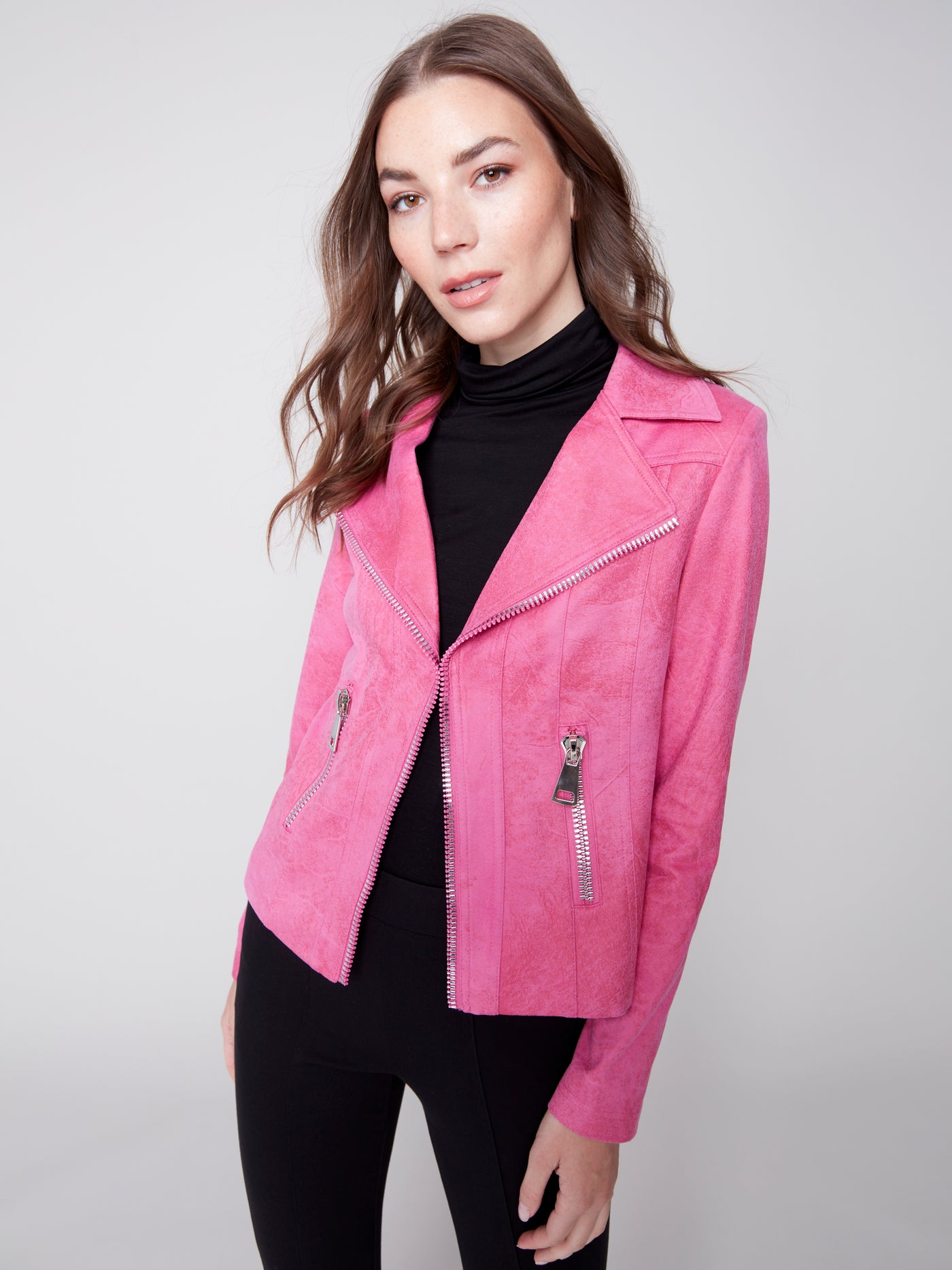 Charlie B Jacket - Vintage Faux Suede - Orchid