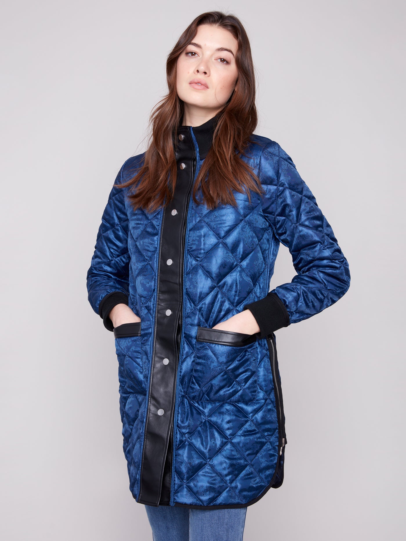 Charlie B Jacket - Quilted Reversible - Navy