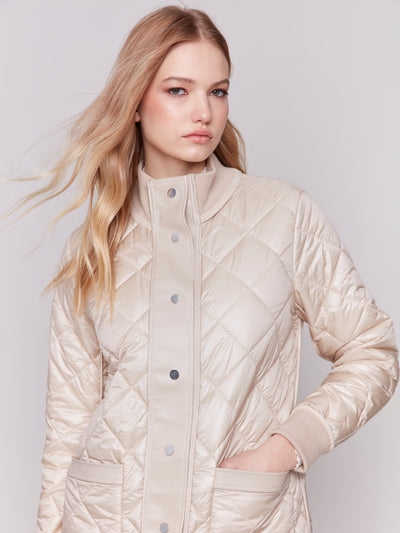 Charlie B Jacket - Quilted Reversible - Champagne