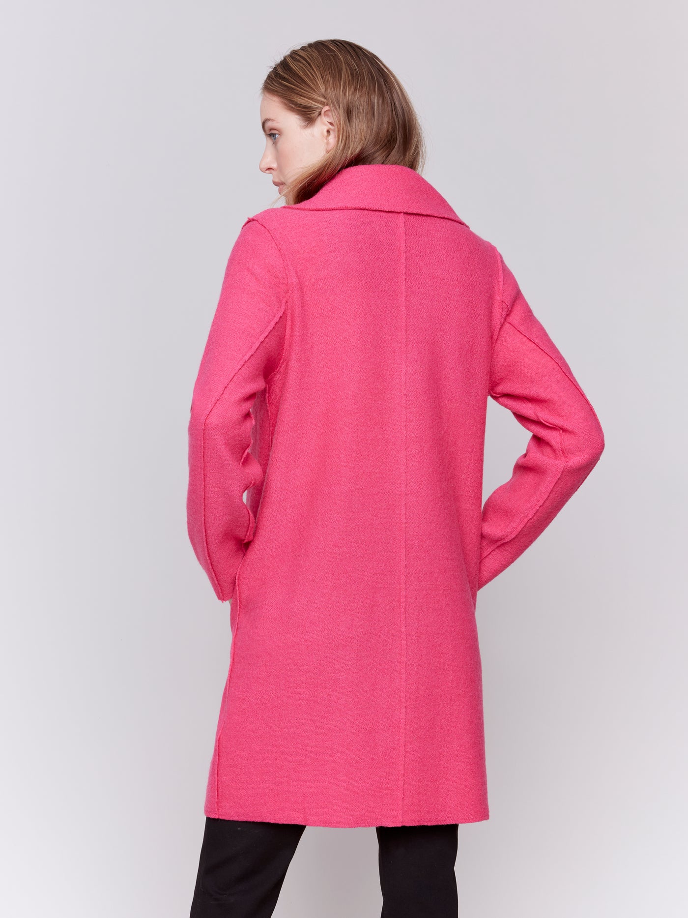 Charlie B Coat - Boiled Wool - Magenta