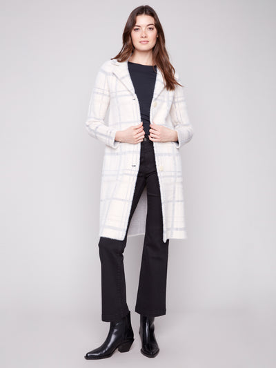Charlie B Jacket - Plaid Coatigan - Ivory