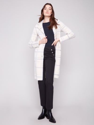 Charlie B Jacket - Plaid Coatigan - Ivory