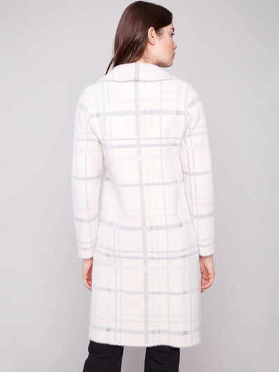 Charlie B Jacket - Plaid Coatigan - Ivory