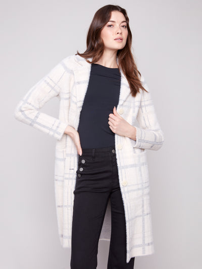 Charlie B Jacket - Plaid Coatigan - Ivory