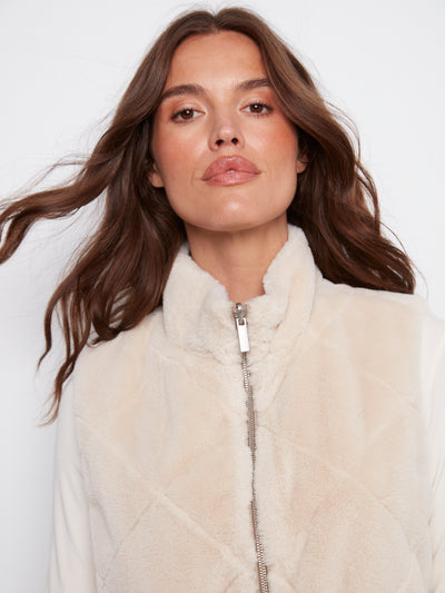 Charlie B Vest - Faux Fur Reversible - Greige
