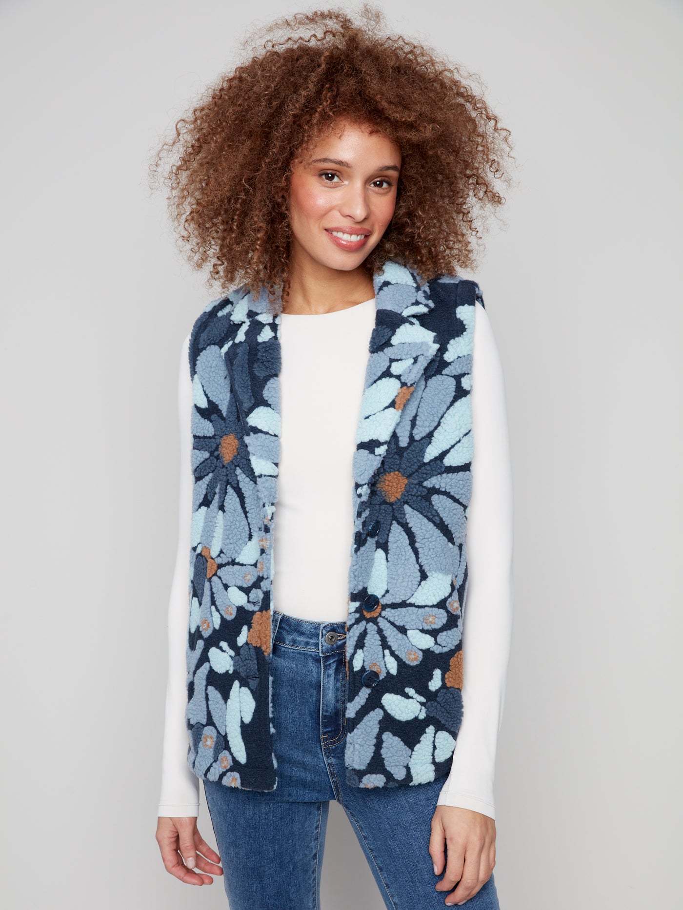 Charlie B Vest - Fleece Sherpa - Oxford