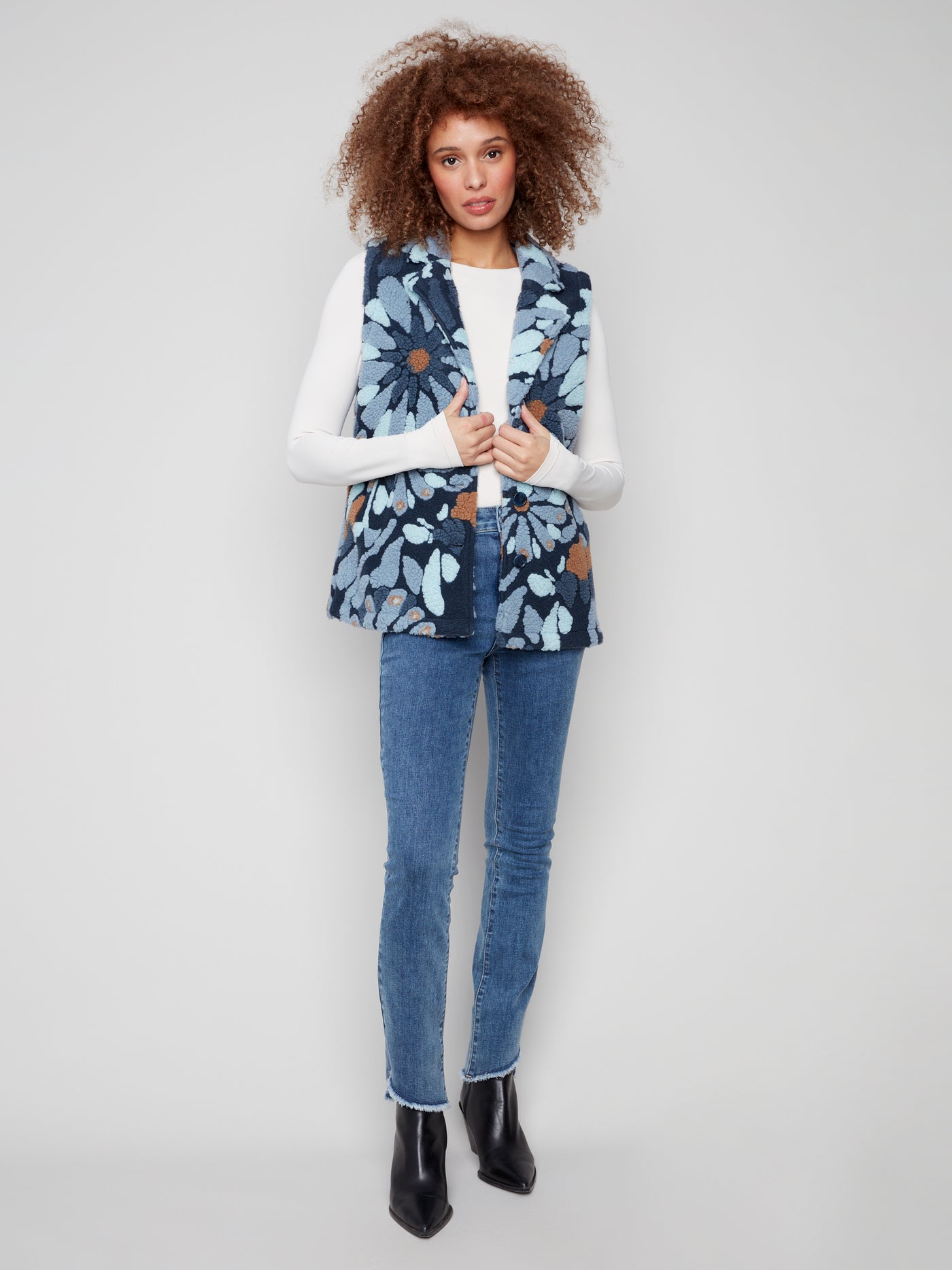 Charlie B Vest - Fleece Sherpa - Oxford