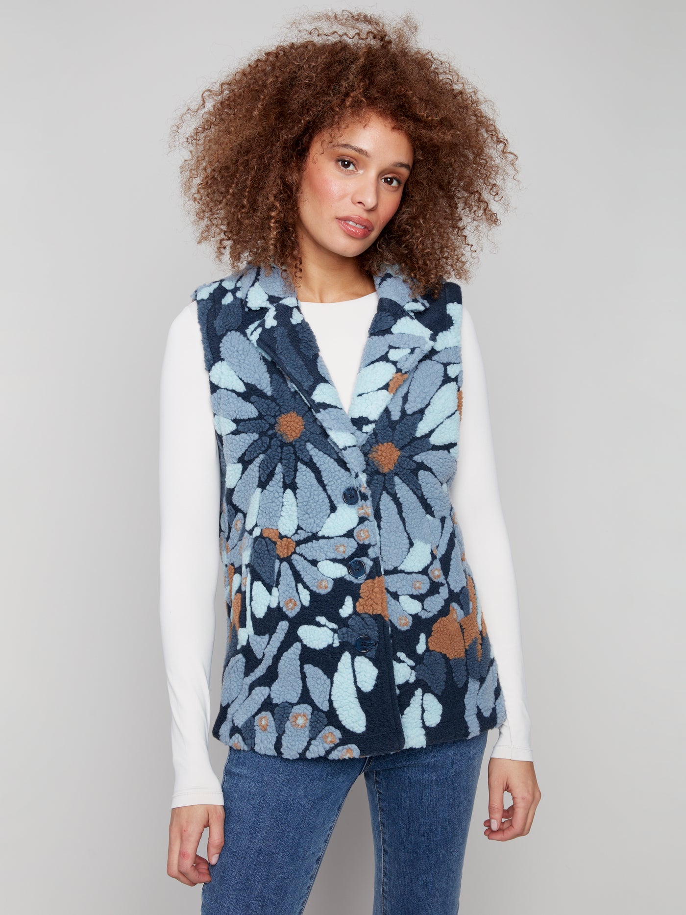 Charlie B Vest - Fleece Sherpa - Oxford