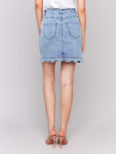 Charlie B Skort - 5-Pocket Denim - Lt. Blue