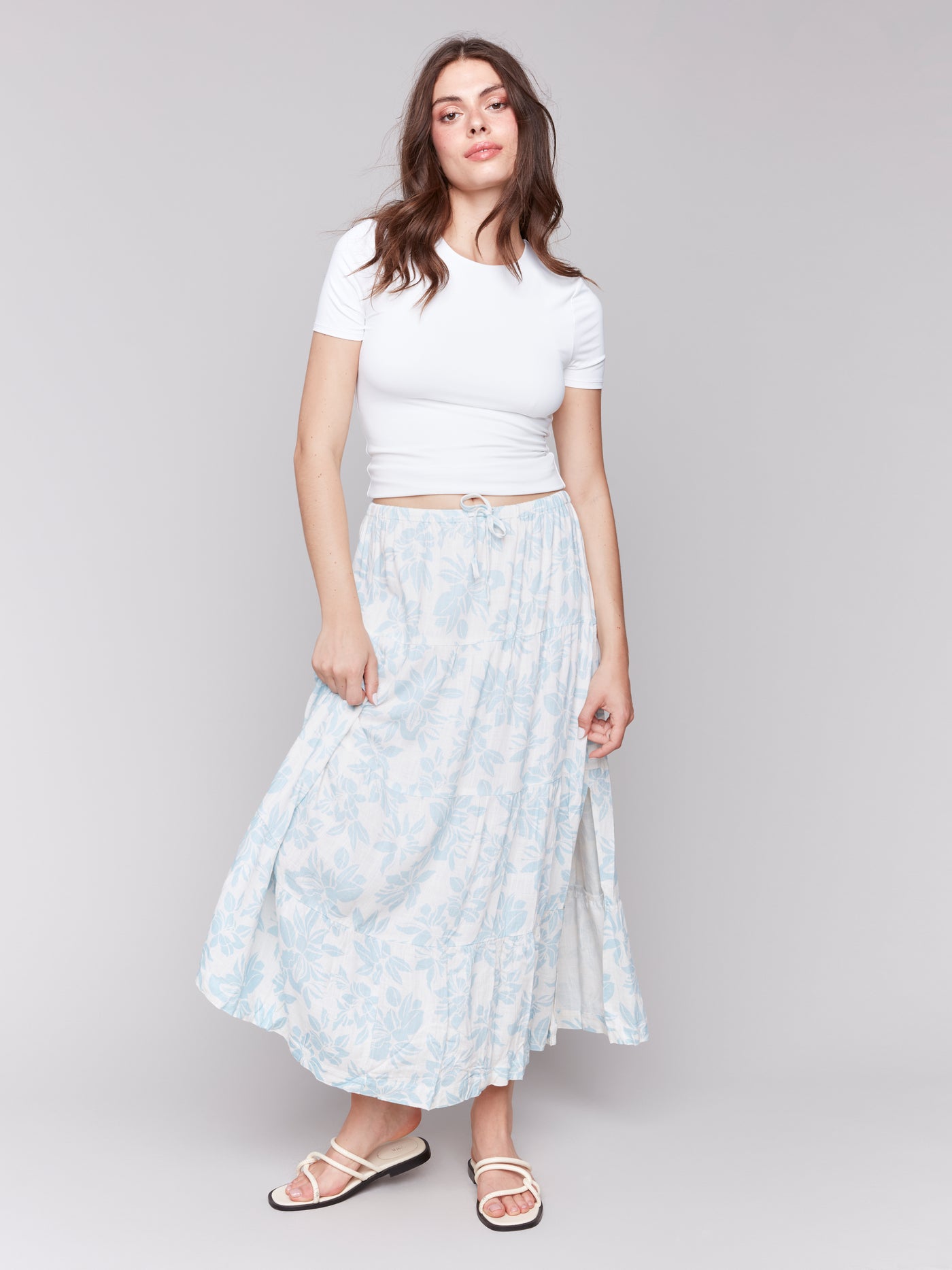 Charlie B Skirt - Tiered Pull On - Bloom