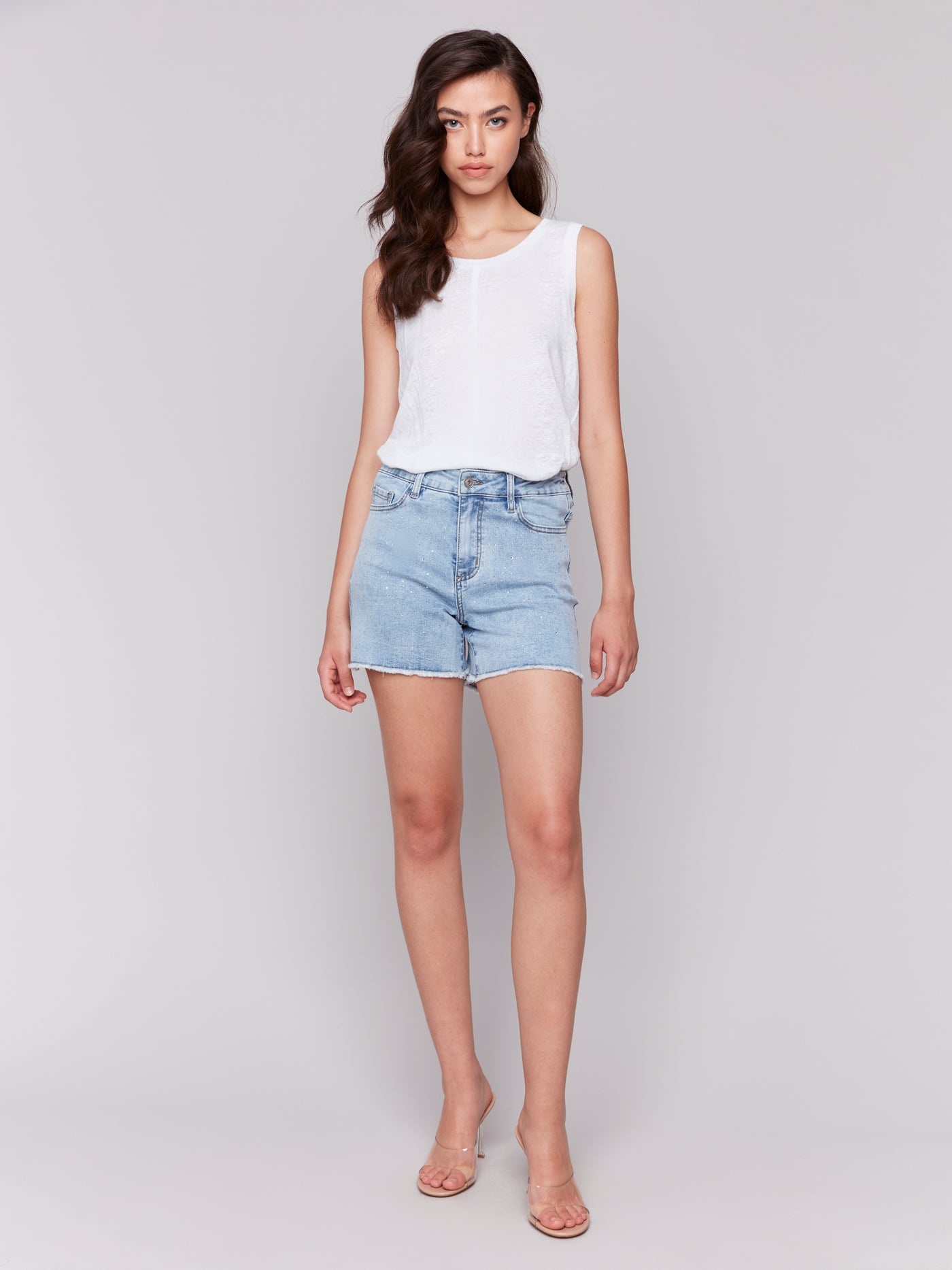 Charlie B Short - Denim + Bling - Blue