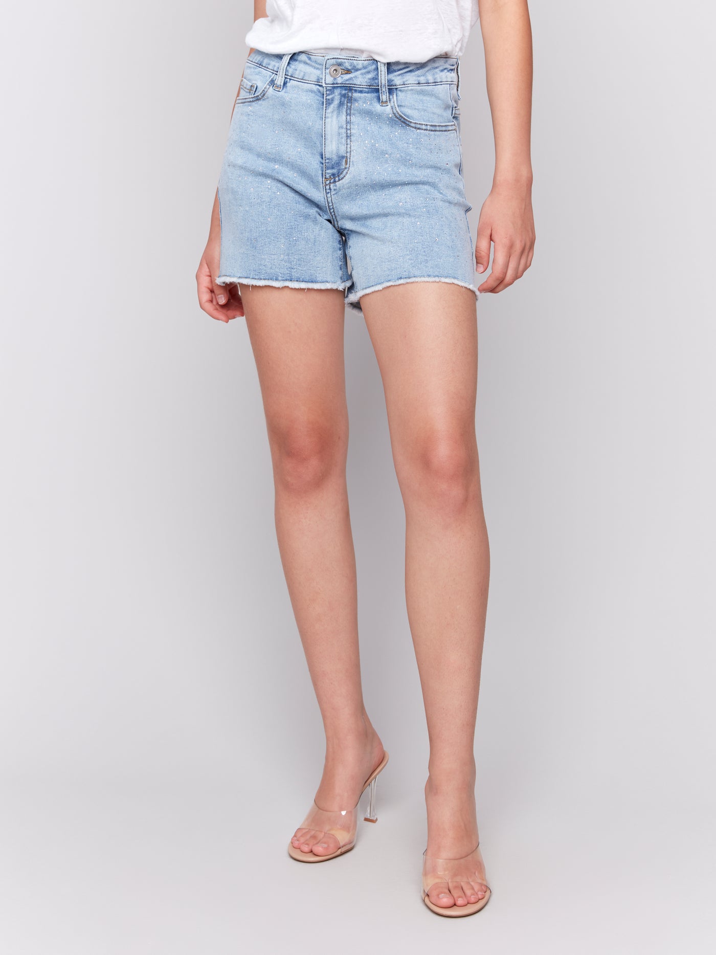 Charlie B Short - Denim + Bling - Blue