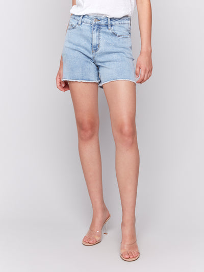 Charlie B Short - Denim + Bling - Blue