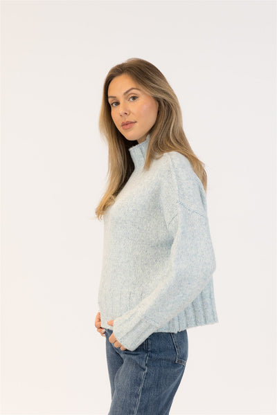 Lyla+Luxe Top - Calli Mockneck - Blue Green