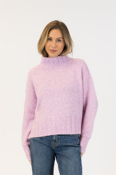 Lyla+Luxe Top - Calli Mockneck - Pink /Purple